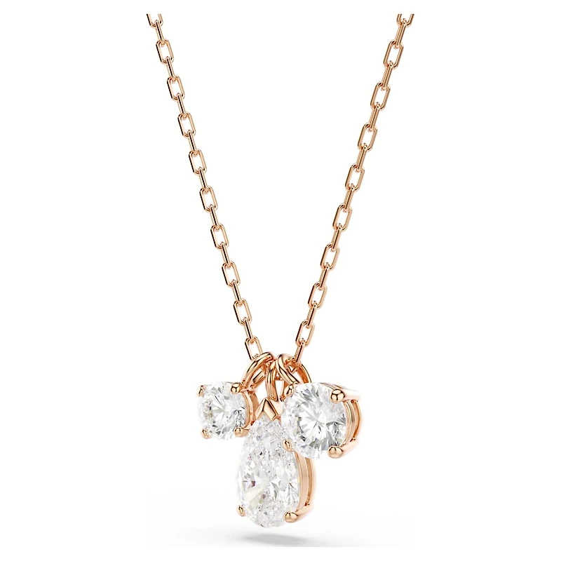Mesmera pendant, Mixed cuts, White, Rose gold-tone plated by SWAROVSKI