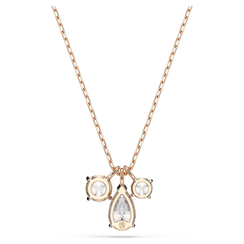 Mesmera pendant, Mixed cuts, White, Rose gold-tone plated by SWAROVSKI