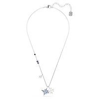 Symbolica pendant, Star, Blue, Rhodium plated by SWAROVSKI