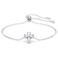 Magic bracelet, Angel, Blue, Rhodium plated by SWAROVSKI