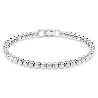 Imber Emily Tennis bracelet, Round cut, Gray, Rhodium plated by SWAROVSKI