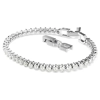 Imber Emily Tennis bracelet, Round cut, Grey, Rhodium plated by SWAROVSKI