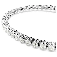 Imber Emily Tennis bracelet, Round cut, Grey, Rhodium plated by SWAROVSKI