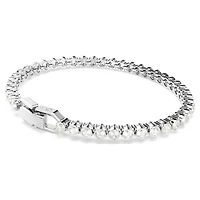 Imber Emily Tennis bracelet, Round cut, Grey, Rhodium plated by SWAROVSKI