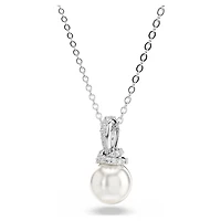 Originally set, Pavé, Crystal pearl, White, Rhodium plated by SWAROVSKI