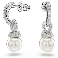 Originally set, Pavé, Crystal pearl, White, Rhodium plated by SWAROVSKI