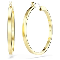 Sommerset hoop earrings, White, Gold-tone plated by SWAROVSKI