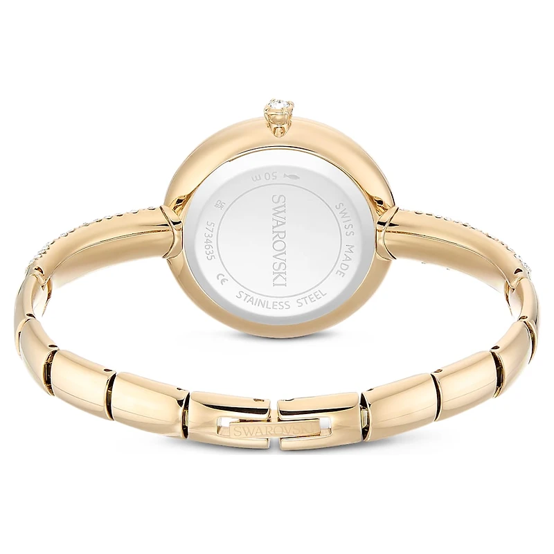 Sublima bangle watch, Swiss Made, Metal bracelet, gold tone