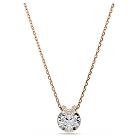 Bella V set, Round cut, White, Rose gold-tone plated by SWAROVSKI