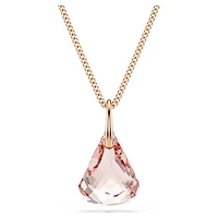 Lunar drop pendant, Rose gold-tone plated by SWAROVSKI