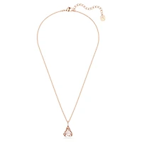 Lunar drop pendant, Rose gold-tone plated by SWAROVSKI