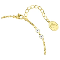 Swarovski Remix Collection strand, Round cut, White, Gold-tone plated by SWAROVSKI