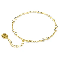 Swarovski Remix Collection strand, Round cut, White, Gold-tone plated by SWAROVSKI