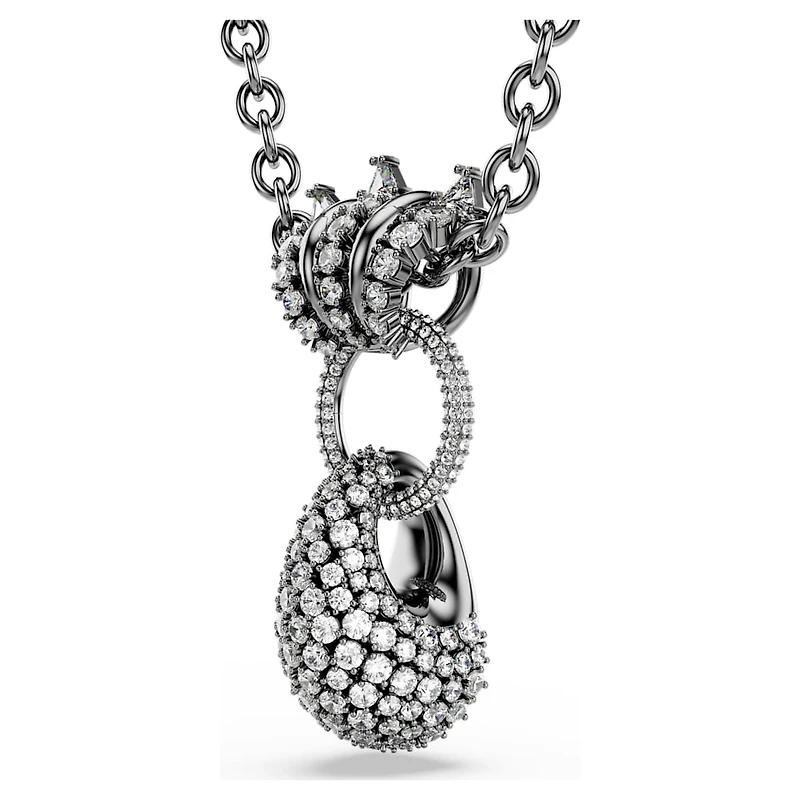 Sublima pendant, Mixed cuts, White, Ruthenium plated by SWAROVSKI