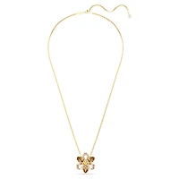 Idyllia pendant and brooch, Mixed cuts, Flower, Multicoloured, Gold-tone plated by SWAROVSKI