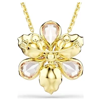 Idyllia pendant and brooch, Mixed cuts, Flower, Multicoloured, Gold-tone plated by SWAROVSKI