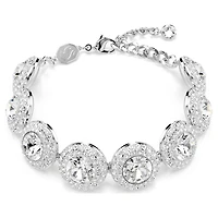 Una Angelic bracelet, White, Rhodium plated by SWAROVSKI