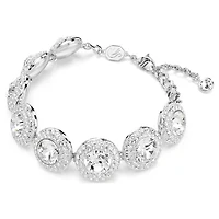 Una Angelic bracelet, White, Rhodium plated by SWAROVSKI
