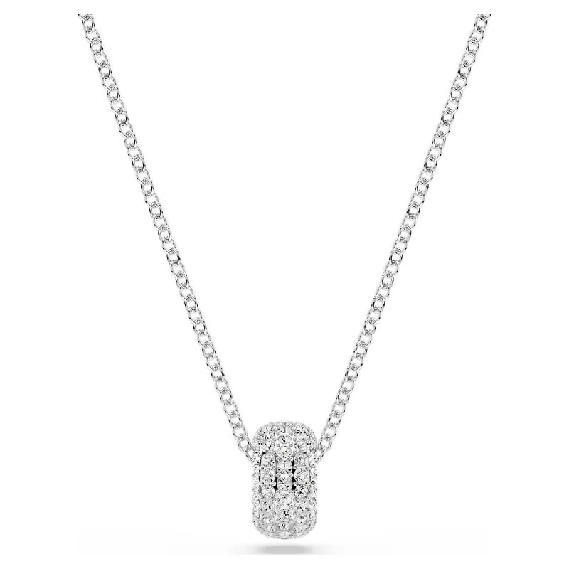 Dextera pendant, White, Rhodium plated by SWAROVSKI