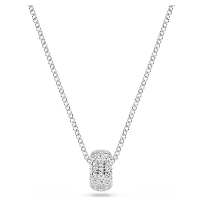 Dextera pendant, White, Rhodium plated by SWAROVSKI