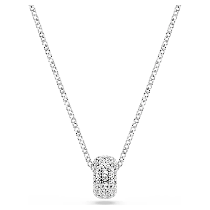Dextera pendant, White, Rhodium plated by SWAROVSKI