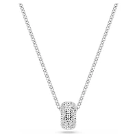 Dextera pendant, White, Rhodium plated by SWAROVSKI