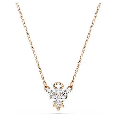Magic necklace, Angel, White, Rose gold-tone plated by SWAROVSKI