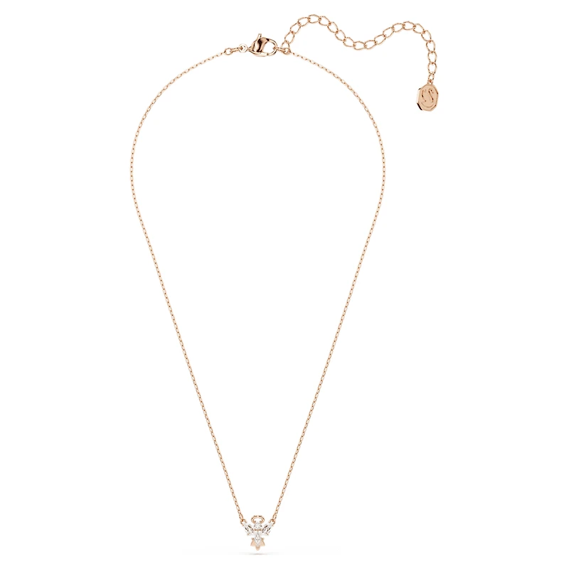 Magic necklace, Angel, White, Rose gold-tone plated by SWAROVSKI