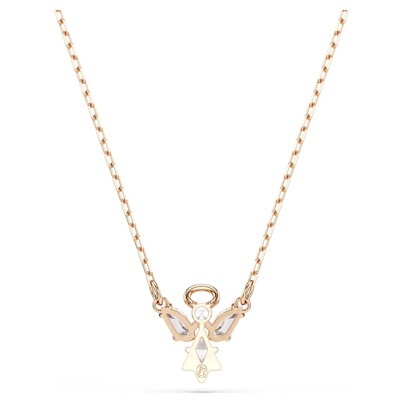 Magic necklace, Angel, White, Rose gold-tone plated by SWAROVSKI
