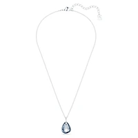 Galet pendant, Blue, Rhodium plated by SWAROVSKI