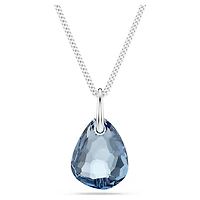 Galet pendant, Blue, Rhodium plated by SWAROVSKI