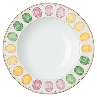 Idyllia soup plate, Porcelain, Crystal print motif, gemstone, Multicoloured by SWAROVSKI