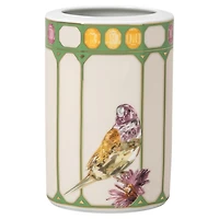 Idyllia vase, Porcelain, Crystal print motif, cockatoo, Small, Multicoloured by SWAROVSKI
