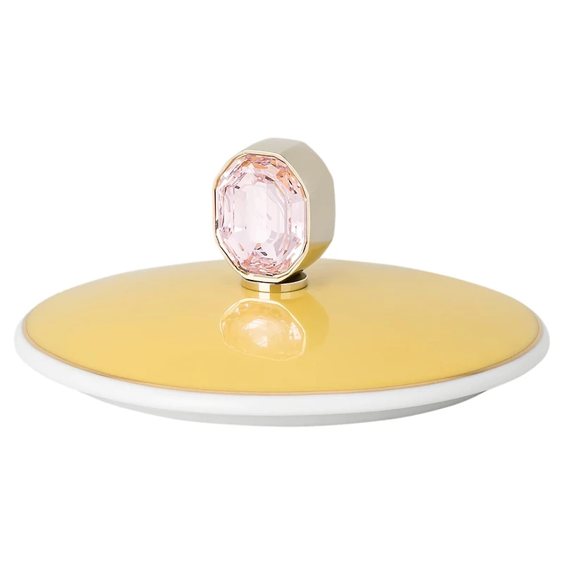 Idyllia mug, Porcelain, Crystal print motif, finch, Yellow by SWAROVSKI