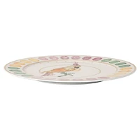 Idyllia service plate, Porcelain, Crystal print motif, cockatoo, Multicoloured by SWAROVSKI
