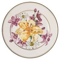 Idyllia bread plate, Porcelain, Crystal print motif, bouquet, Multicoloured by SWAROVSKI