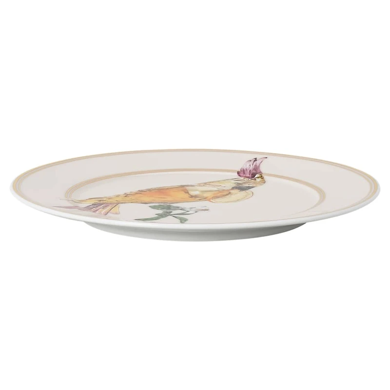 Idyllia bread plate, Porcelain, Crystal print motif, cockatoo, Multicoloured by SWAROVSKI