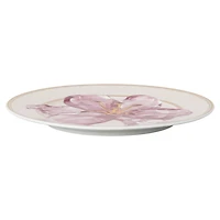 Idyllia bread plate, Porcelain, Crystal print motif, lily, Purple by SWAROVSKI