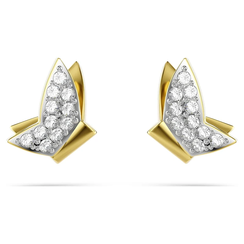 Idyllia Lilia stud earrings, Butterfly, White