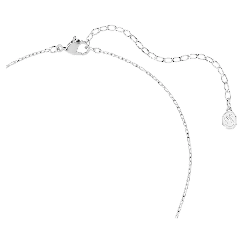 Symbolica pendant, Crystal pearl, Round cut, Pavé, Horse shoe, White