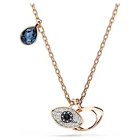 Symbolica pendant, Eye, Multicoloured, Rose gold-tone plated by SWAROVSKI