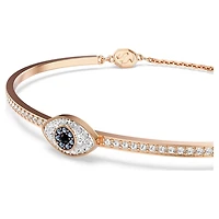 Symbolica bangle, Eye, Multicoloured, Rose gold-tone plated by SWAROVSKI