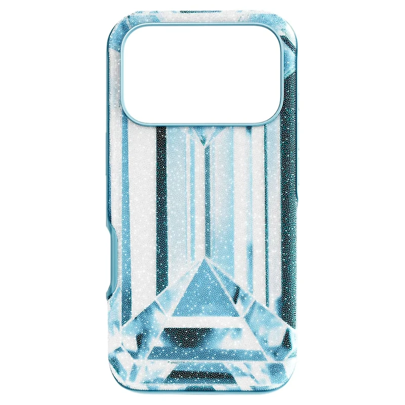 High smartphone case, Crystal effect, iPhone® 17 Pro, Blue by SWAROVSKI