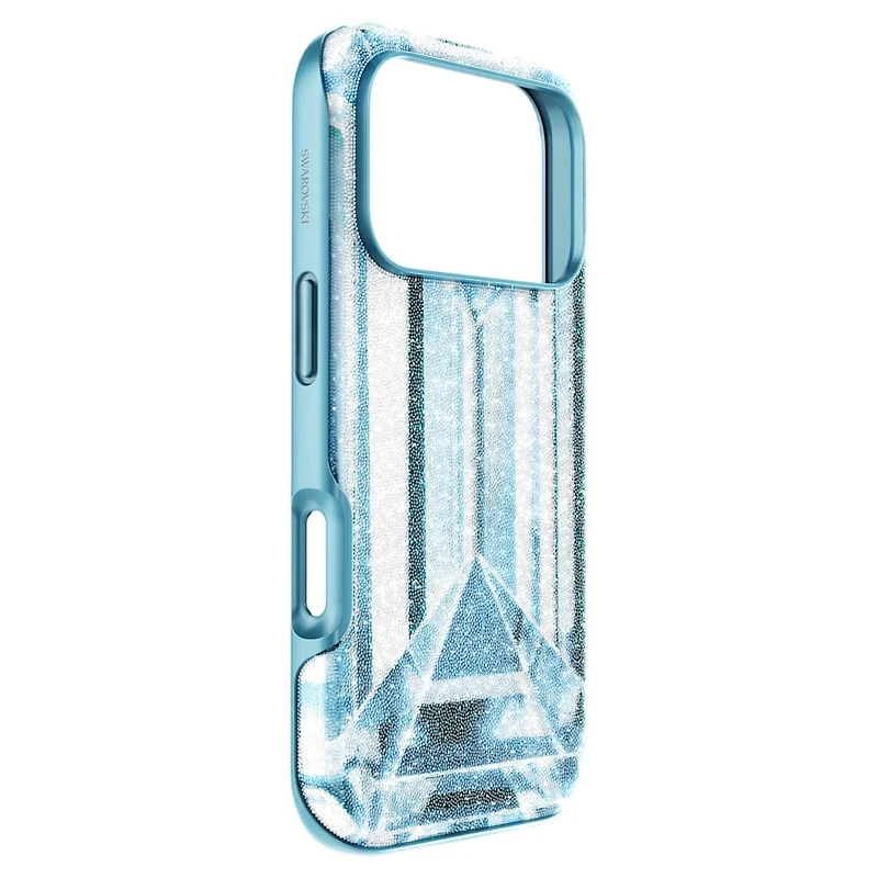 High smartphone case, Crystal effect, iPhone® 17 Pro, Blue by SWAROVSKI