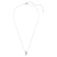 Hyperbola pendant, Round cut, White, Rhodium plated by SWAROVSKI