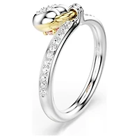 Idyllia motif ring, Mixed cuts, Heart, Pink, metal finish by SWAROVSKI