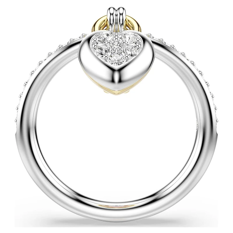 Idyllia motif ring, Mixed cuts, Heart, Pink, metal finish by SWAROVSKI