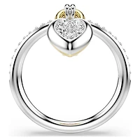 Idyllia motif ring, Mixed cuts, Heart, Pink, metal finish by SWAROVSKI