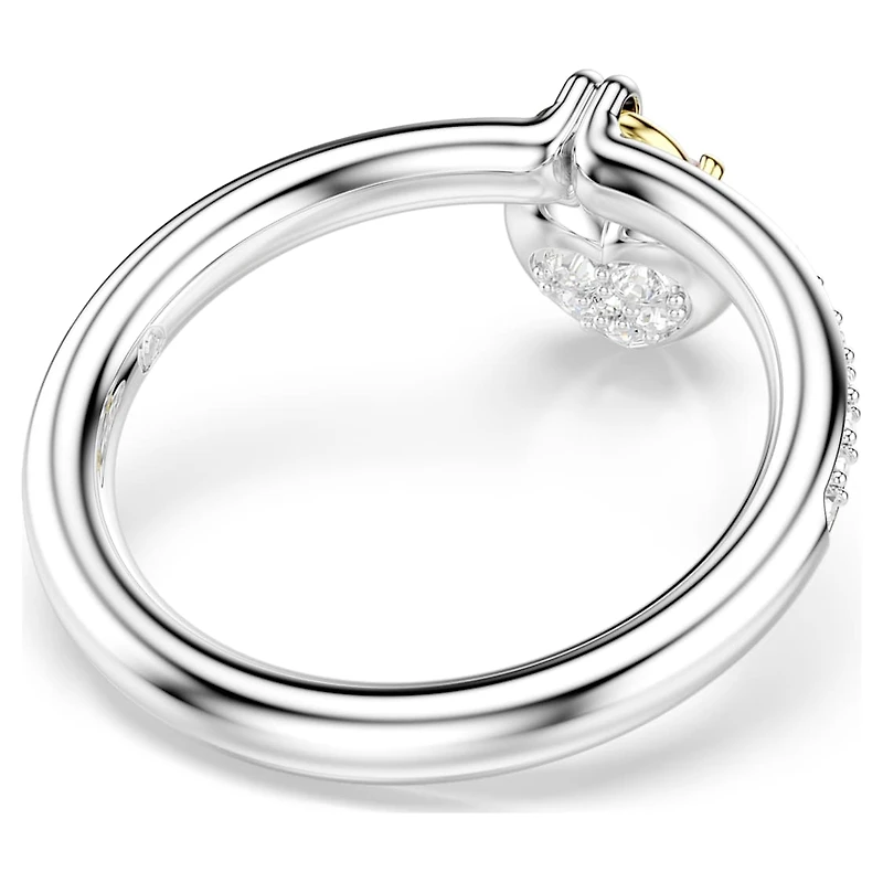 Idyllia motif ring, Mixed cuts, Heart, Pink, metal finish by SWAROVSKI