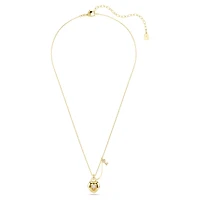 Idyllia pendant, Mixed cuts, Heart, key, Pink